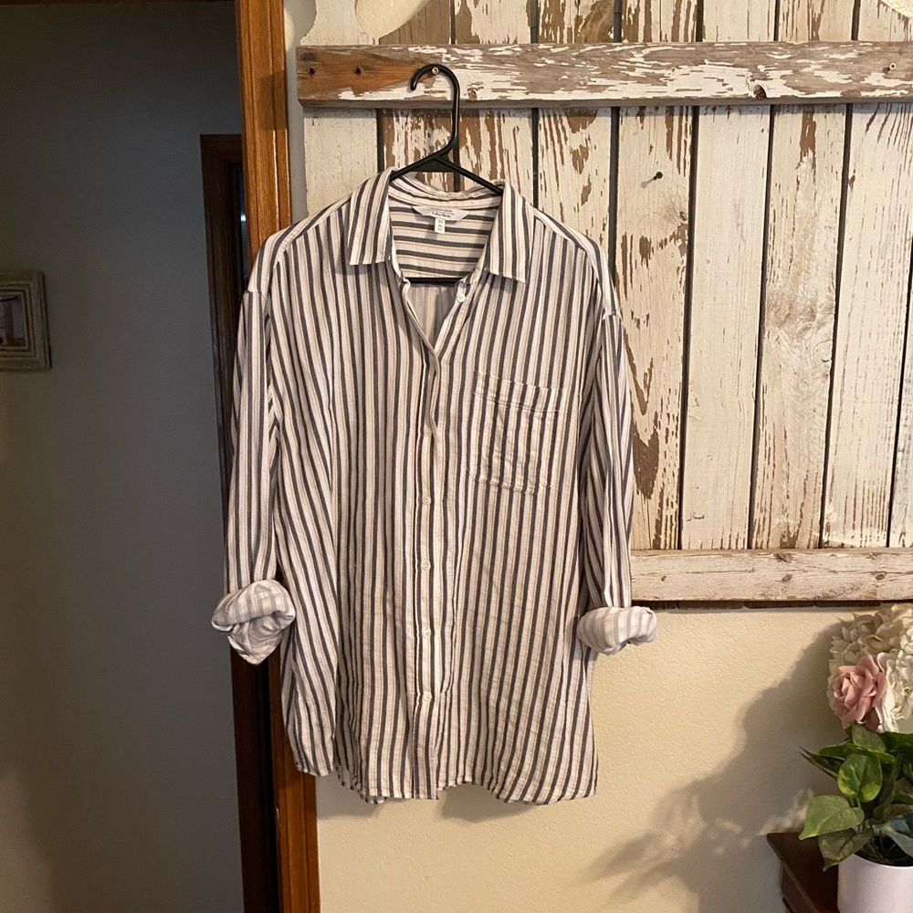 Striped button down, size 10